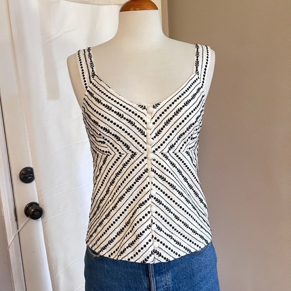 Maeve by Anthropologie Sylvia Embroidered 100% Cotton Top - Picture 2 of 7